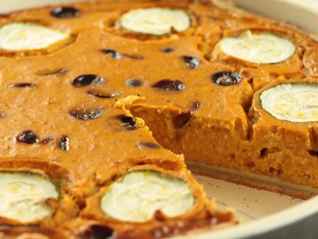 Quiche z tekvc s kozm syrom a ervenm hroznom
