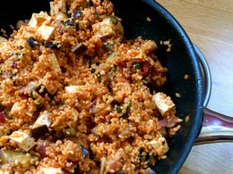 Bulgur s baklanom a tofu